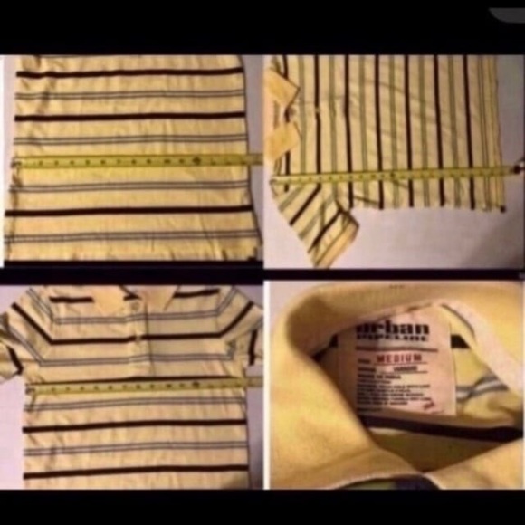 Urban Pipeline Yellow and Blue Striped Kids Polo NWT - Picture 4 of 5